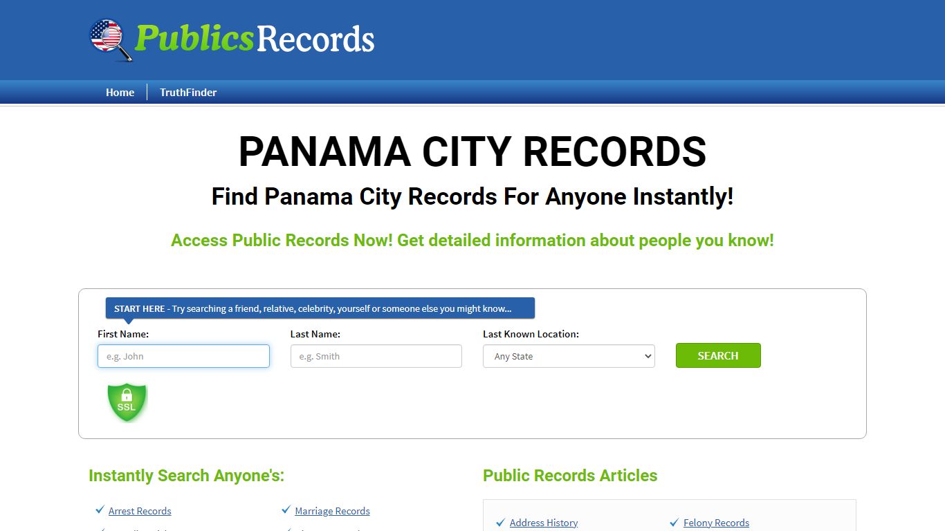 Find Panama City Records For Anyone Instantly!