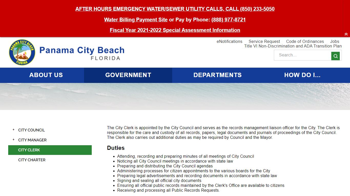 City Clerk | City of Panama City Beach, FL